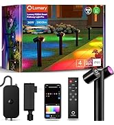 Lumary Smart Pathway Lights Pro 700LM, RGBAICW Color Changing Landscape Lights with 8 Adjustable ...