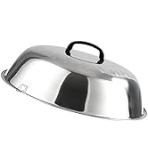 Zerodeko Stainless Steel Pot Lid Skillet Cover Pot Cover Protector Kitchen Pan Lid Stainless Stee...
