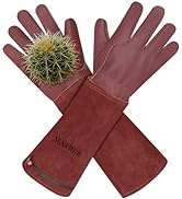 SLARMOR Long Gardening-Gloves Women/Men-Thorn proof Rose Pruning Heavy Duty Gauntlet-M