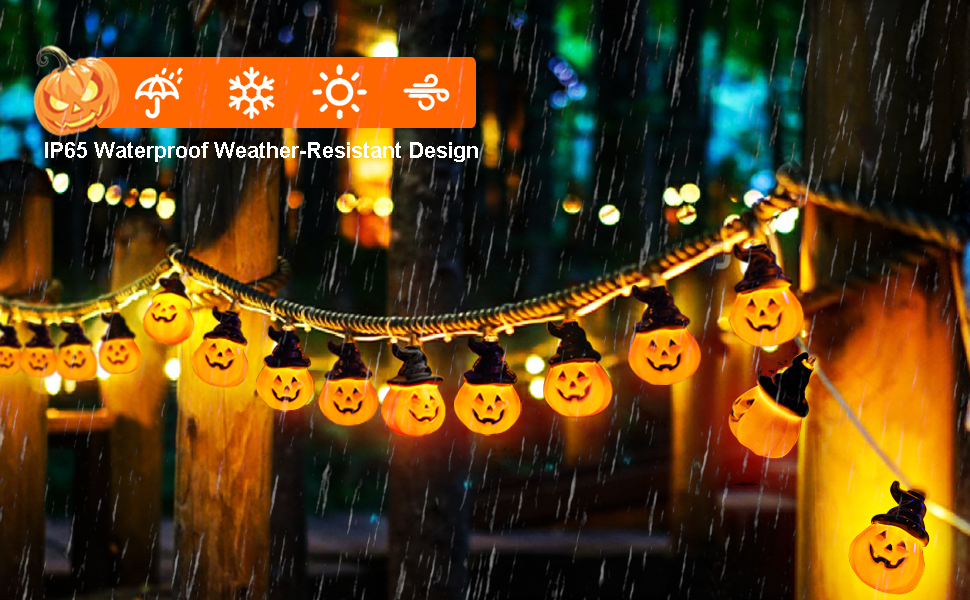 Waterproof Solar Halloween String Lights