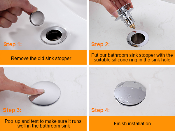 Universal Bathroom Sink Drain Stopper
