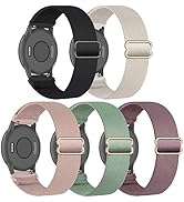 5 Pack Stretchy Nylon Watch Bands Compatible with Garmin Venu 2S/Vivoactive 4S/Venu 3S/Vivomove 3...
