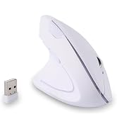 Left Handed Mouse, Wireless 2.4 GHz USB Lefty Left Hand Ergonomic Vertical Mouse, Less Noise Mice...