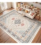 Restydon Washable Rugs 8x10 Area Rugs for Living Room, Non-Slip Backing Large Rug for Nursery Roo...