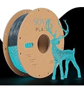 Sovol 3D Printer Luminous Filament, Glow in The Dark PLA 1kg (2.2 lbs) Spool 3D Printing Material...