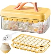 Ice Cube Tray with Lid and Bin, 60 pcs Ice Cubes Molds for Freezer, Ice Freezer Container, Ice Tr...