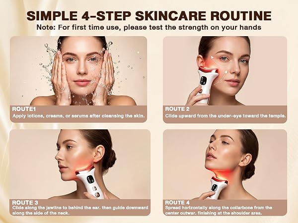 face and Neck massager with 7 LED lights