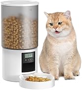Automatic Cat Feeder Food Dispenser: 6L Auto Dog Feeder with 1-6 Meals Automatic Cat Bowls Custom...