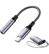 AVMAX USB C to 3.5mm Audio Headphone Adapter,Type c to Aux Female Cable for 16 15 Plus, S24 S23 S...
