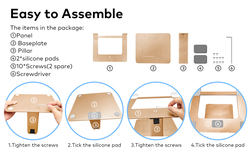 VECOFO laptop stand is easy to install
