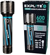 EXPLITE Rechargeable Flashlights High Lumens, USB-C LED Flashlight, Powerful Handheld Portable Fl...