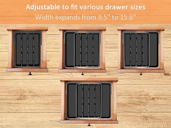 adjustable silverware organizer