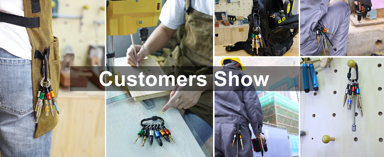 extension drill bit holder for impact driver, drill, tools, workshop, jobsite, belt loop, tool bag