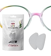 Setex Gecko Grip 0.6mm Anti Slip Eyeglass Nose Pads for Kids (5 Clear Pair) USA Made, Innovative ...