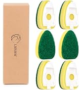 Dish Wand Replacement Sponge Heads Set, Non Scratch Dishwand Refills Pads Pack, Heavy Duty Soap C...