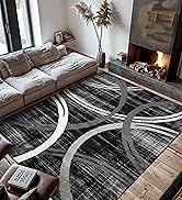 Rugshop Modern Wavy Circles Design Area Rug 5'3