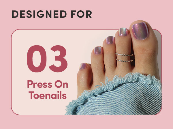 designed for press on toenails