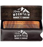 Hair Comb - Wood with Anti-Static & No Snag with Fine and Medium Tooth for Head Hair, Beard, Must...