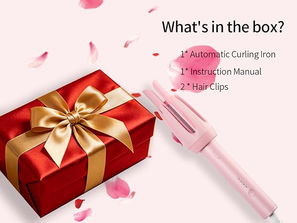 1* Automatic Curling Iron /1* Instruction Manual/ 2 * Hair Clips