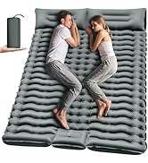 Yuzonc Double Camping Sleeping Pad – 4" Ultra-Thick Foot-Pump Design, Lightweight 2-Person Inflat...