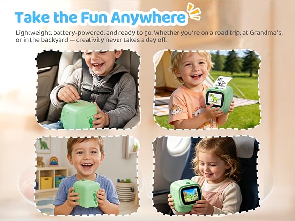 take the fun anywhere: lightweight, rechargeable, creativety never takes a day off