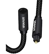 VANAUX Optical Extension Cable Digital Toslink Male to Female S/PDIF Cords Compatible with Home T...