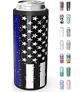 TILUCK Skinny Can Cooler for Slim Beer & Hard Seltzer, Stainless Steel, Doucle-Walled Stainless S...