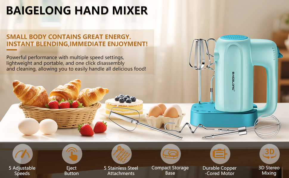 BAIGELONG HAND MIXER