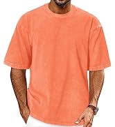 Oversized Tshirts for Men Short Sleeve Vintage Washed Basic Loose Tees