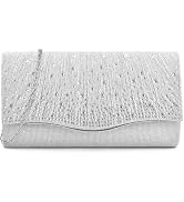 TINDTOP Clutch Purses for Women, Formal Evening Bags Suede Shoulder Envelope Party Handbags Weddi...