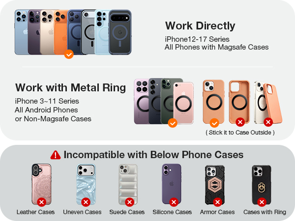 magnetic car phone holder for MagSafe phone