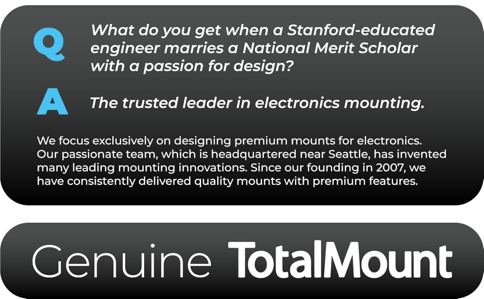 Genuine TotalMount - The trusted leader in electronics mounting