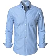 JEMITOP Men's Classic Lightweight Oxford Button Down Collar Shirts Business Casual Long Sleeve Dr...