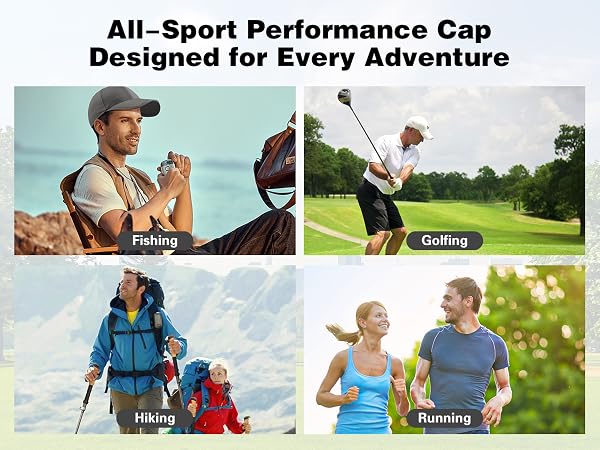 mens golf hat running hat hiking hat fishing hat