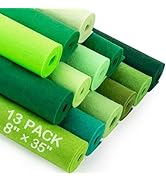 MITINU 13 Stiff Felt Sheets, 8" x 35", 1.2mm Thick – Green Collection: 13 Curated Green Shades, N...