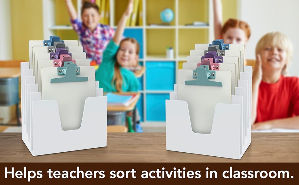 Helps teacher sort activities in classroom