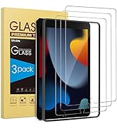 SPARIN (3 Pack) Screen Protector compatible with iPad 9th 8th 7th Generation, Tempered Glass comp...