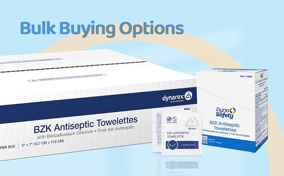 dynarex dynasafety bulk buying options bzk antiseptic towelettes