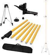 MUTOOP 13.8Ft/4.2M Professional Telescoping Laser Level Pole with Tripod & Laser Mount - 1/4
