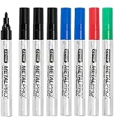 ZEYAR Permanent Markers, Medium Bullet Tip, Aluminum Barrel, Waterproof ink, Quick Dry, Great on ...