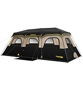 FanttikOutdoor Instant Cabin Tent 6/8/10/12 Person Camping Tent Setup in 60 Seconds with Rainfly ...