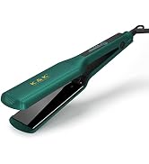 K&K 2.16 Hair Straightener for Thick, Extra Wide Flat Iron with Adjustable Temperature(248-450?) ...
