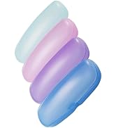 Dwuww 2 Pcs Clear Plastic Eye Glasses Cases,Hard Reading Glasses Boxes Portable Storage Case Ligh...