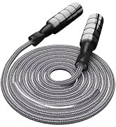 FITMYFAVO Jump Rope Cotton Adjustable Skipping Weighted jumprope for Women,Adult and Children Ath...