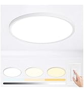 UprizeP 20 inch Led Ceiling Light, Ultra Thin Dimmable Flush Mount Ceiling Light, 3000K/4000K/650...