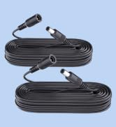 ANLINK 2 Pack 20ft 6M DC Power Extension Cable, 2PCS DC 12V Power Adapter Extension Cord 5.5mm x ...