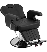 WINEDYOUNG Salon Chair for Hair Stylist, 360 Degree Rotating Barber Chair Heavy Duty Hydraulic Pu...