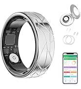 GenXenon Smart Ring for Women Men, Heart Rate/Blood Oxygen/Sleep Tracker/Step Counter, Fitness Ri...