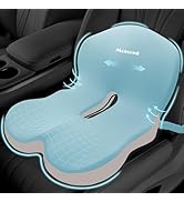 Seat Cushion for Truck Driver with Adjustable Strap, Memory Foam Chair Cushion for Sciatica, Back...