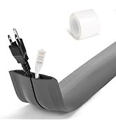 LZEOY 4FT Cord Hider Floor - Grey Floor Cable Hider, Wire Covers for Cords Prevent Cable Trips, F...